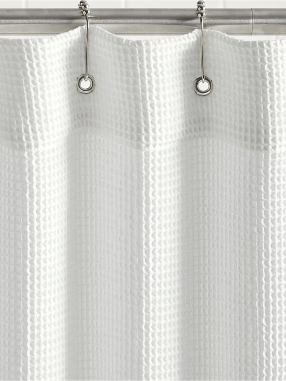 Pottery Barn White Waffle Weave Shower Curtain